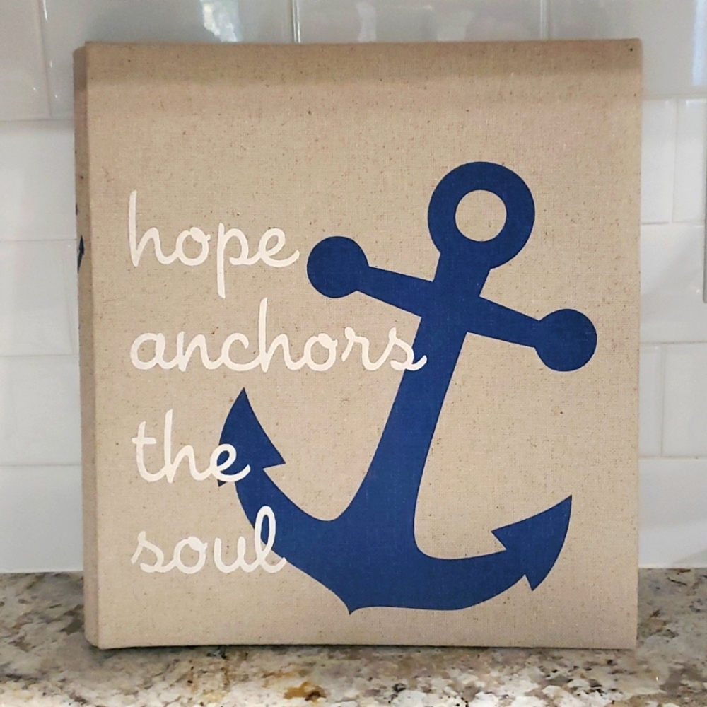 Linen photo album with Anchor